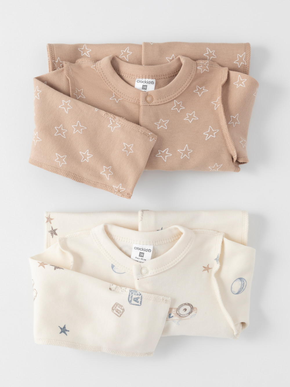 Комбинезон для новорожденных, артикул: К 6541-2уп, цвет: сахар, фото 5