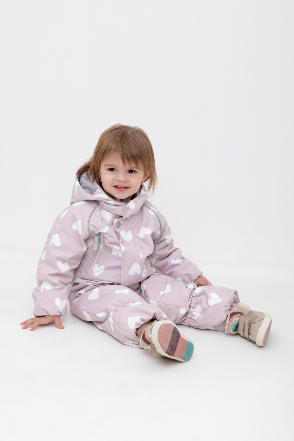 Комбинезоны утепленные для девочки, артикул: ВКП 60085/н/27 УЗГ, цвет: розовый, фото 5