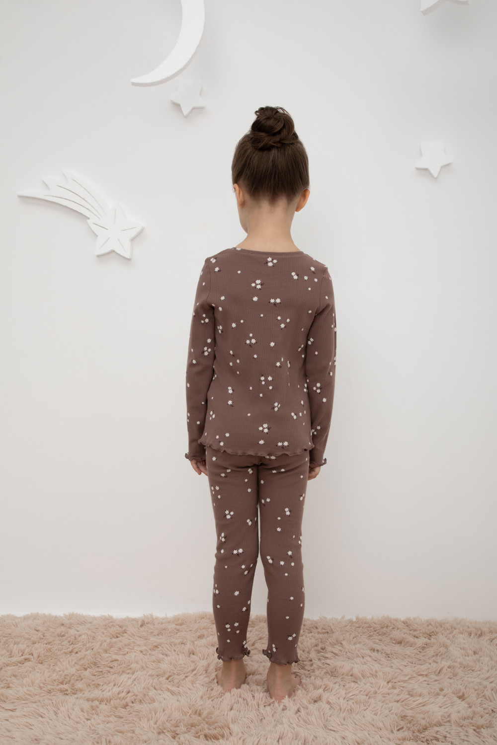 Пижама для девочки, артикул: К 1618, цвет: коричневый, фото 5