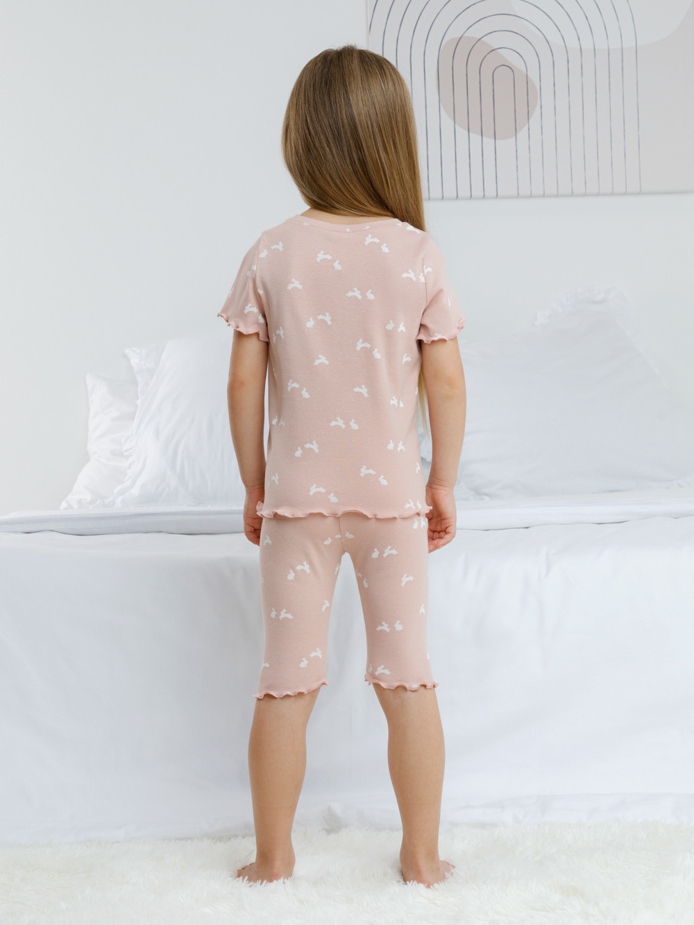 Пижама для девочки, артикул: К 1632, цвет: розовый, фото 5
