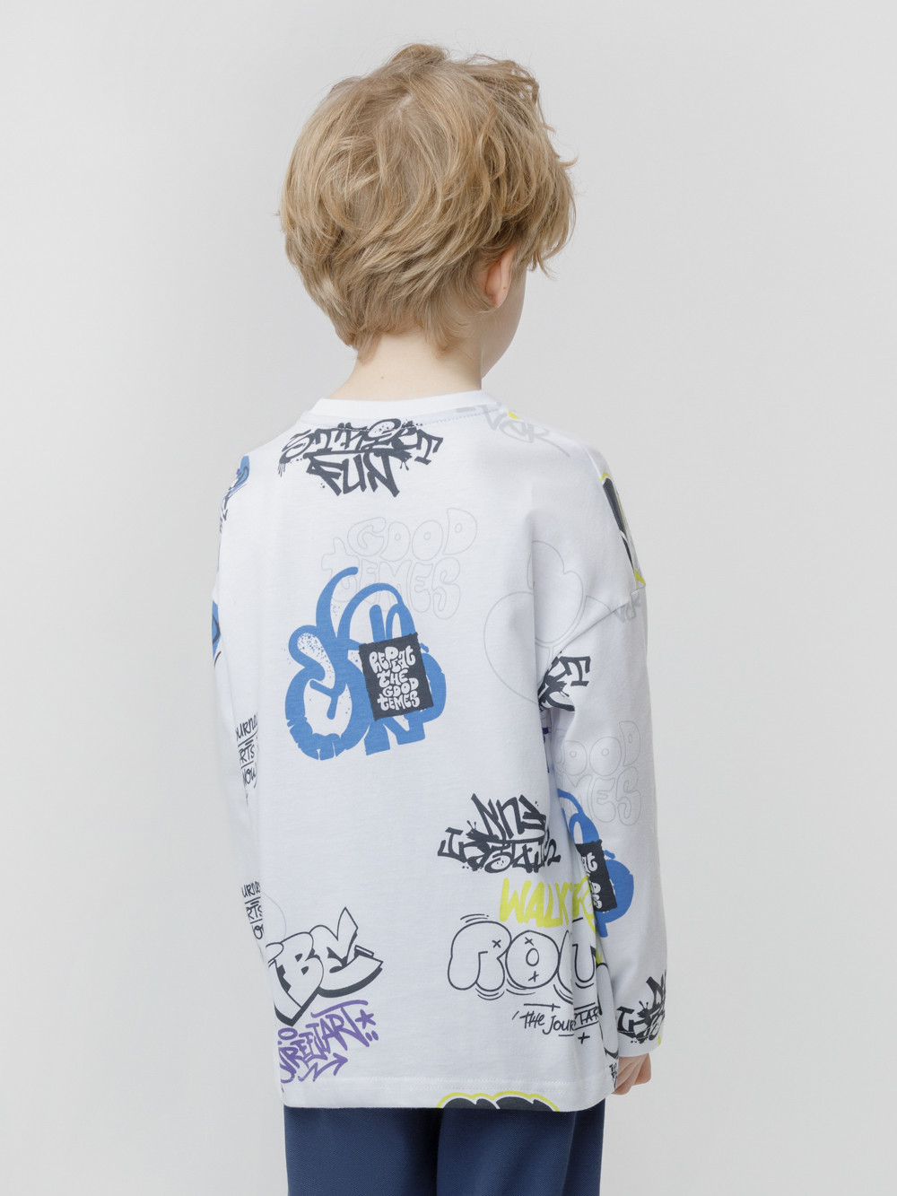Лонгсливы для мальчика, артикул: КР 302273, цвет: белый, фото 5