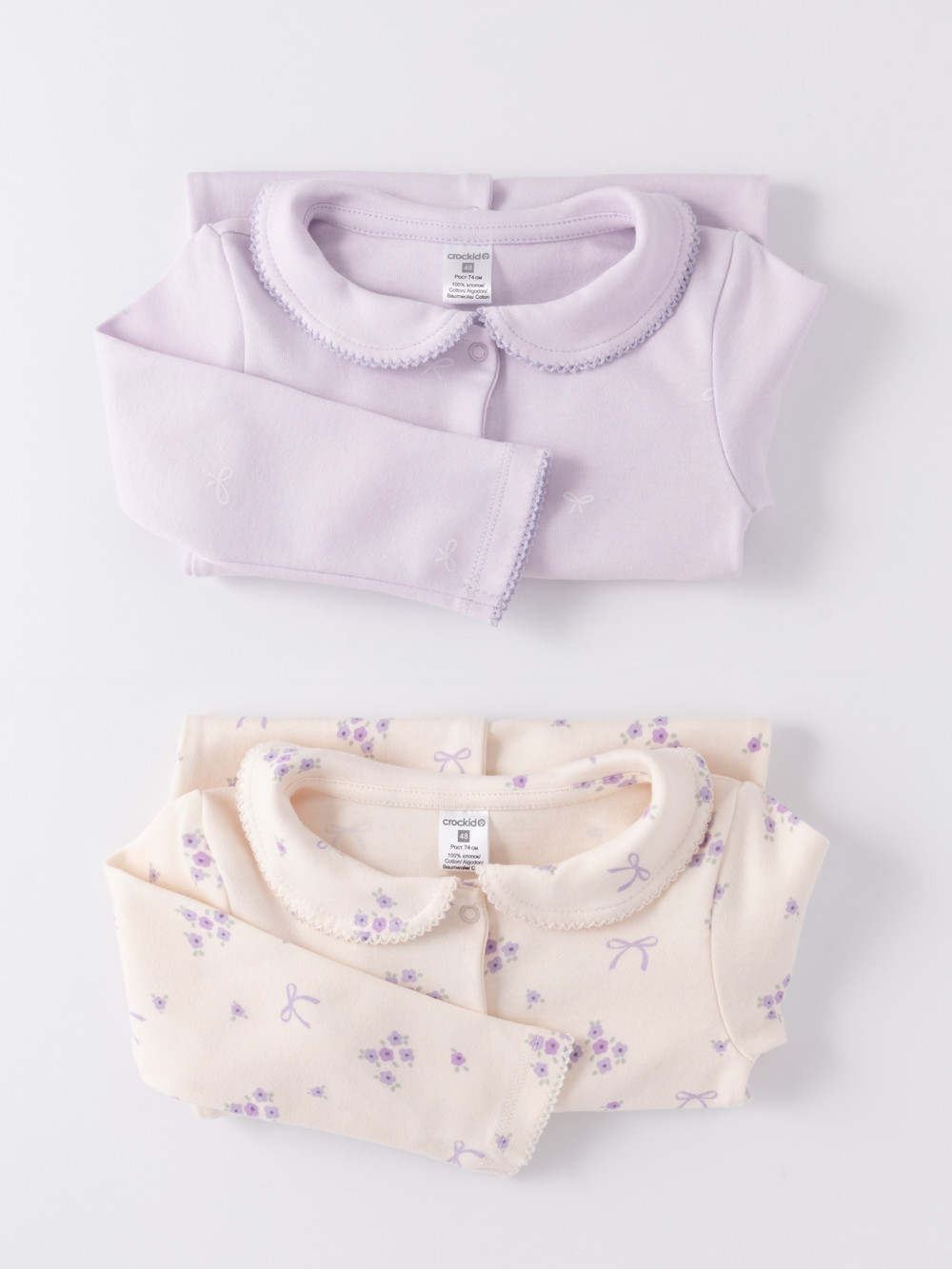 Комбинезон для новорожденных, артикул: К 6538-2уп, цвет: фиолетовый, фото 5