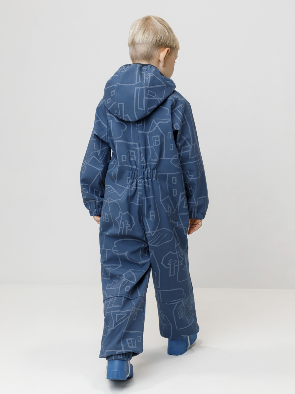 Комбинезоны утепленные для мальчика, артикул: ВК 60135/н/4 ГР, цвет: синий, фото 5