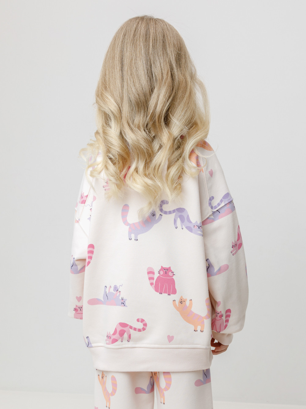 Свитшоты для девочки, артикул: КР 302943, цвет: сахар, фото 5