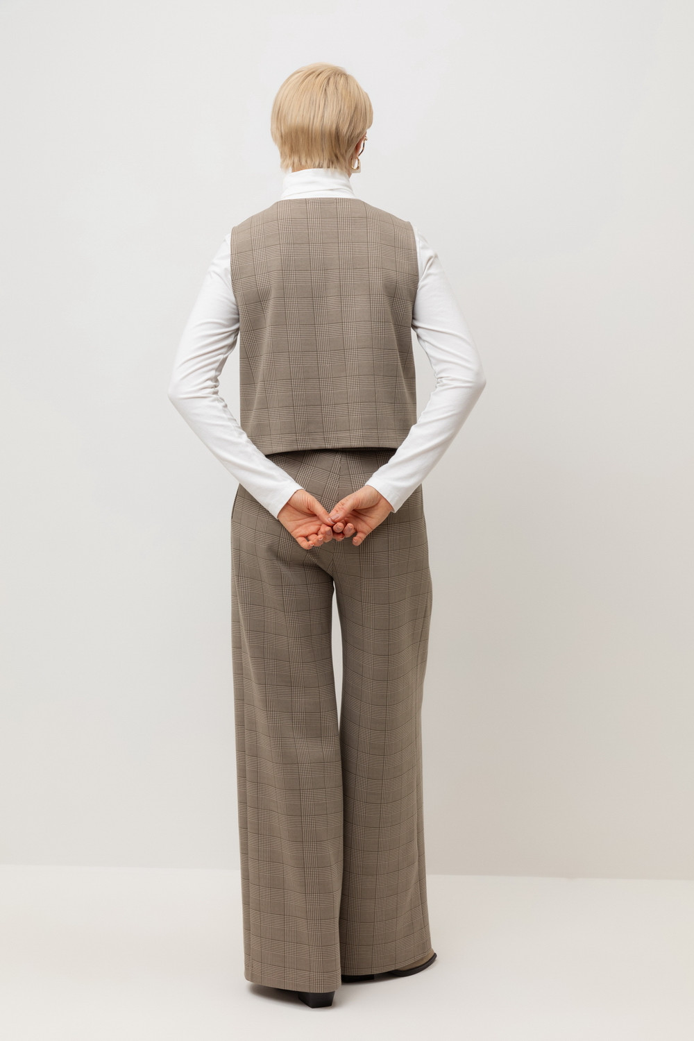 Брюки женские для мам, артикул: ЕВТ 4160, цвет: бежевый, фото 5