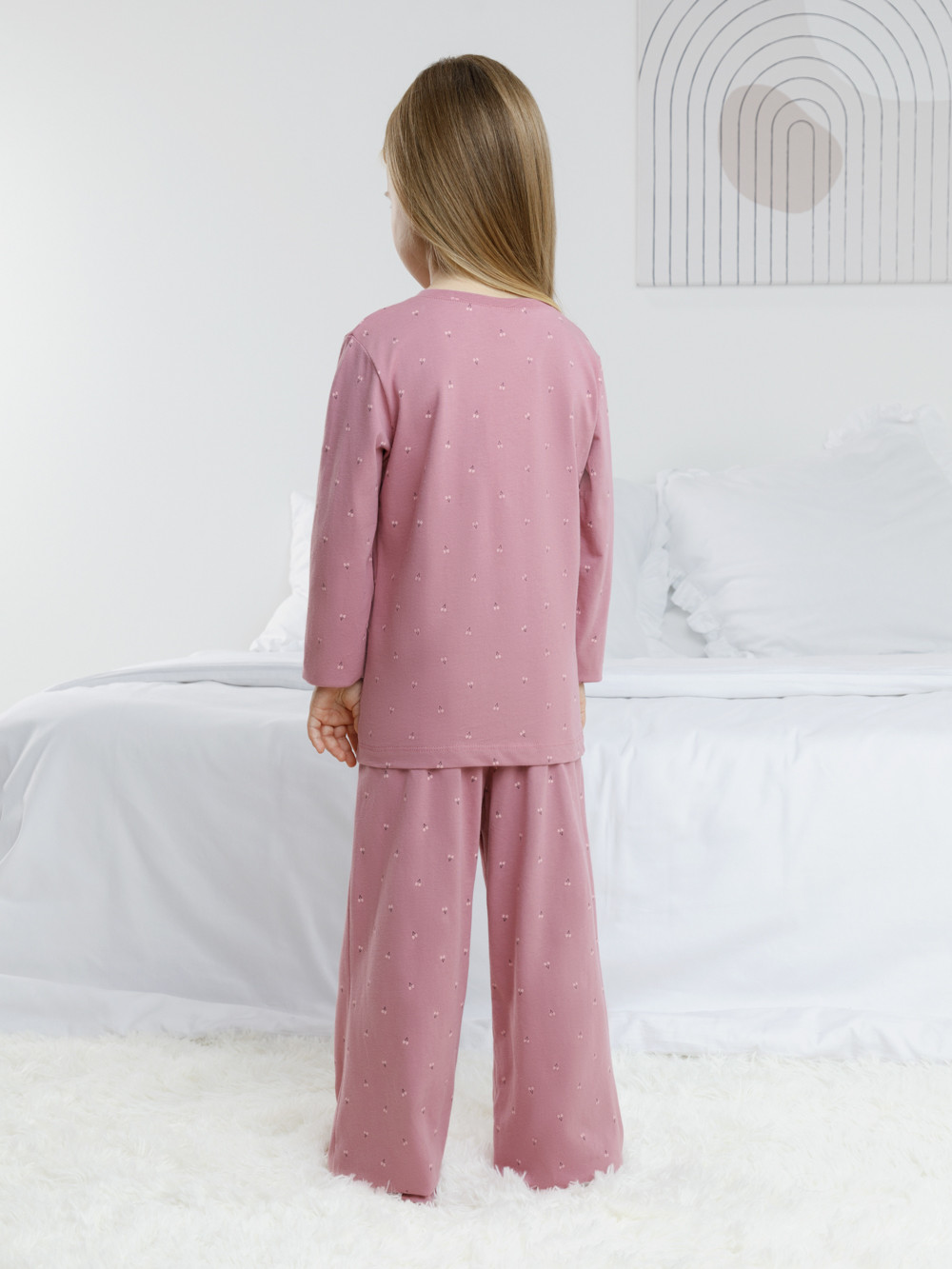Пижама для девочки, артикул: К 1622, цвет: розовый, фото 5