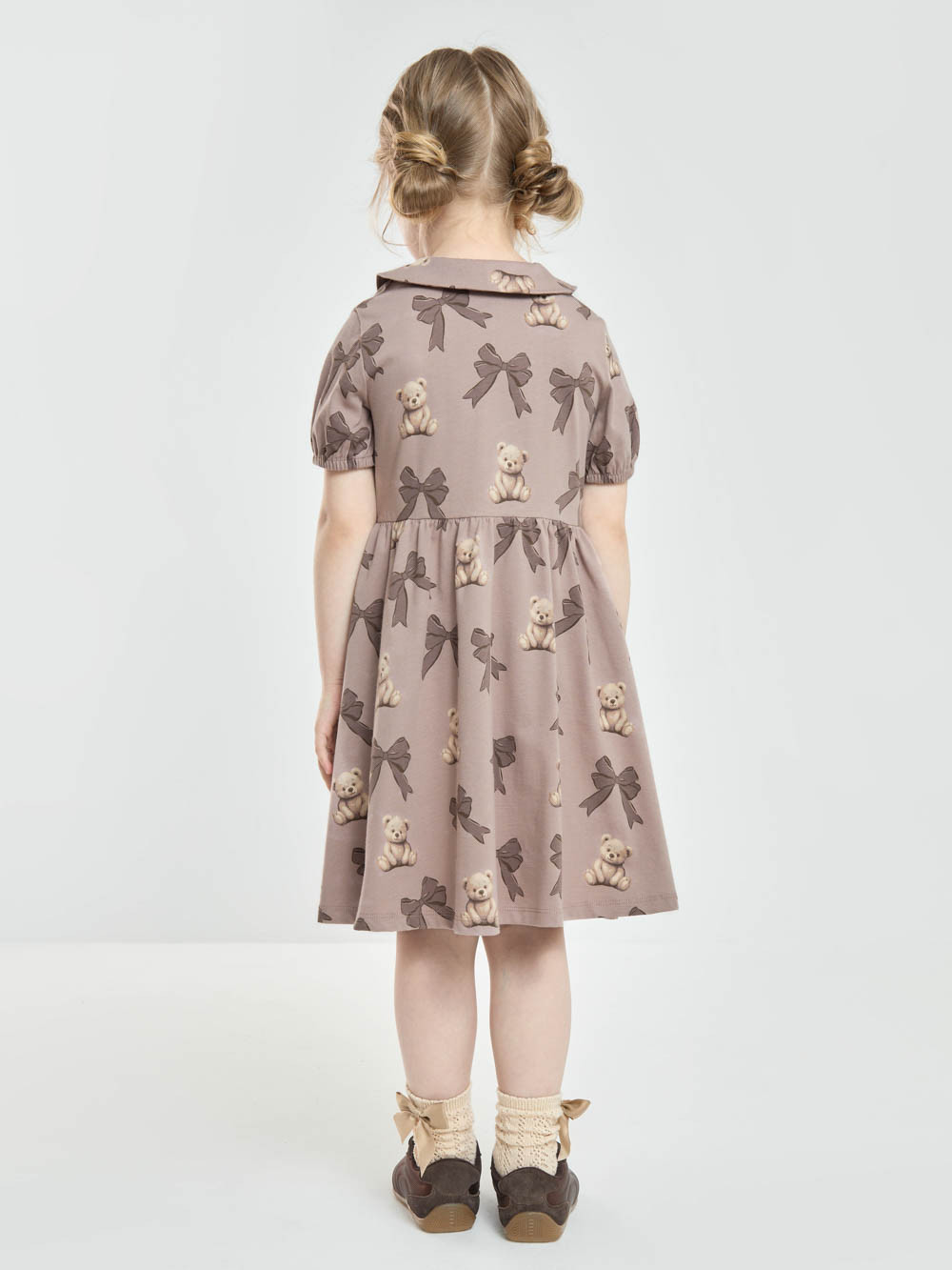Платье для девочки, артикул: КР 5971, цвет: кофейный, фото 5