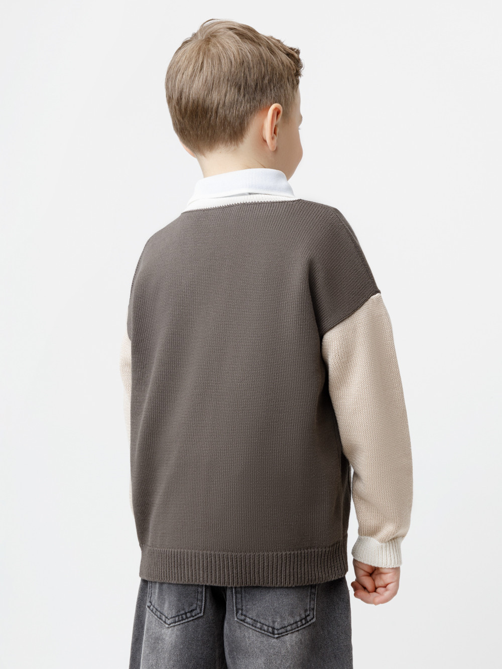 Жакет для мальчика, артикул: КВ 30177, цвет: коричневый, фото 5