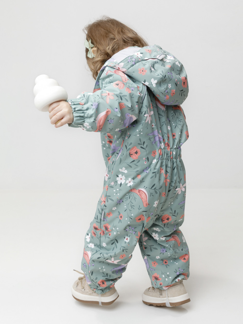 Комбинезоны утепленные для девочки, артикул: ВК 60085/н/1 Ал, цвет: зеленый, фото 4