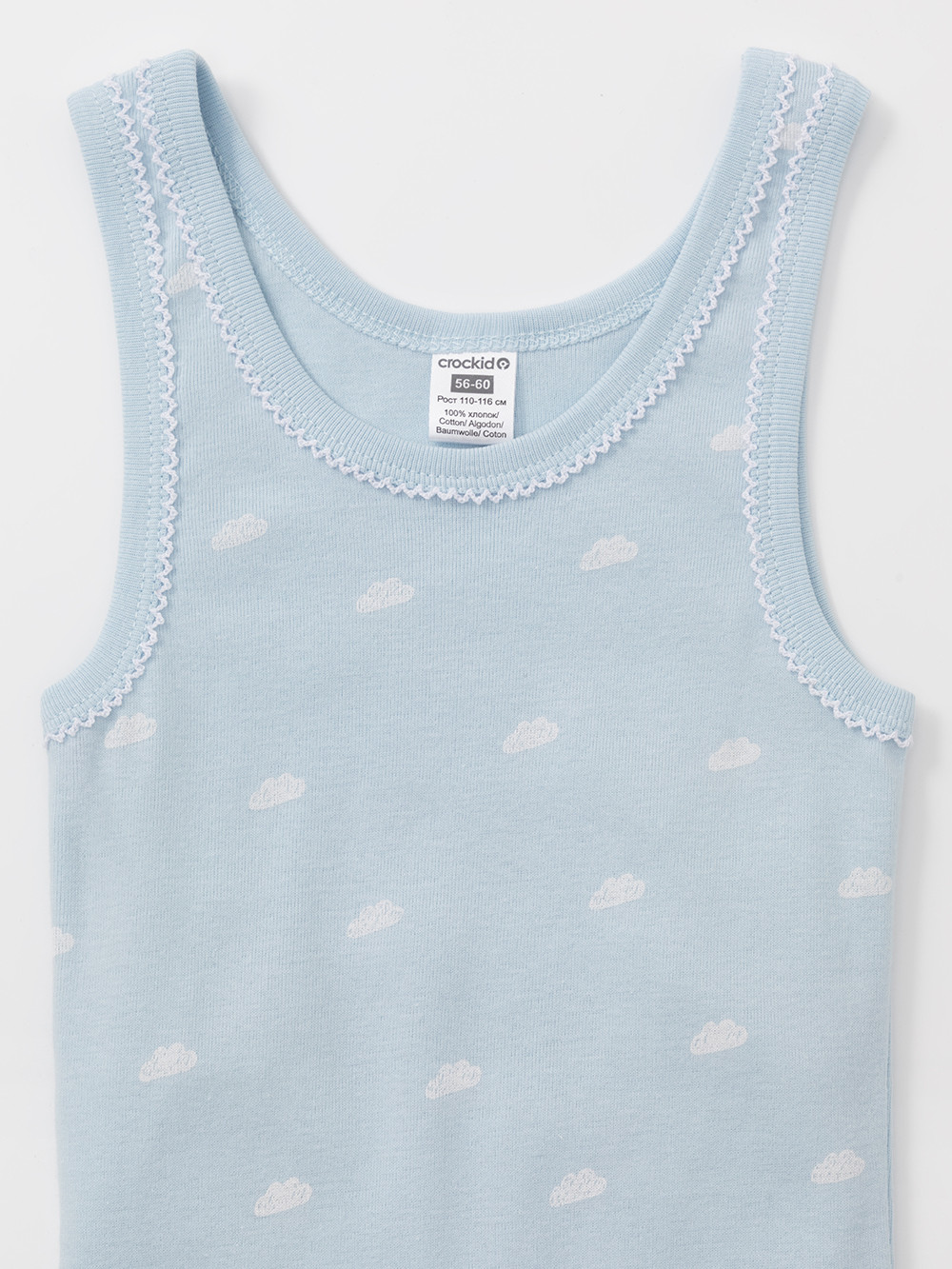 Майки для девочки, артикул: МП 1181-2уп, цвет: голубой, фото 5