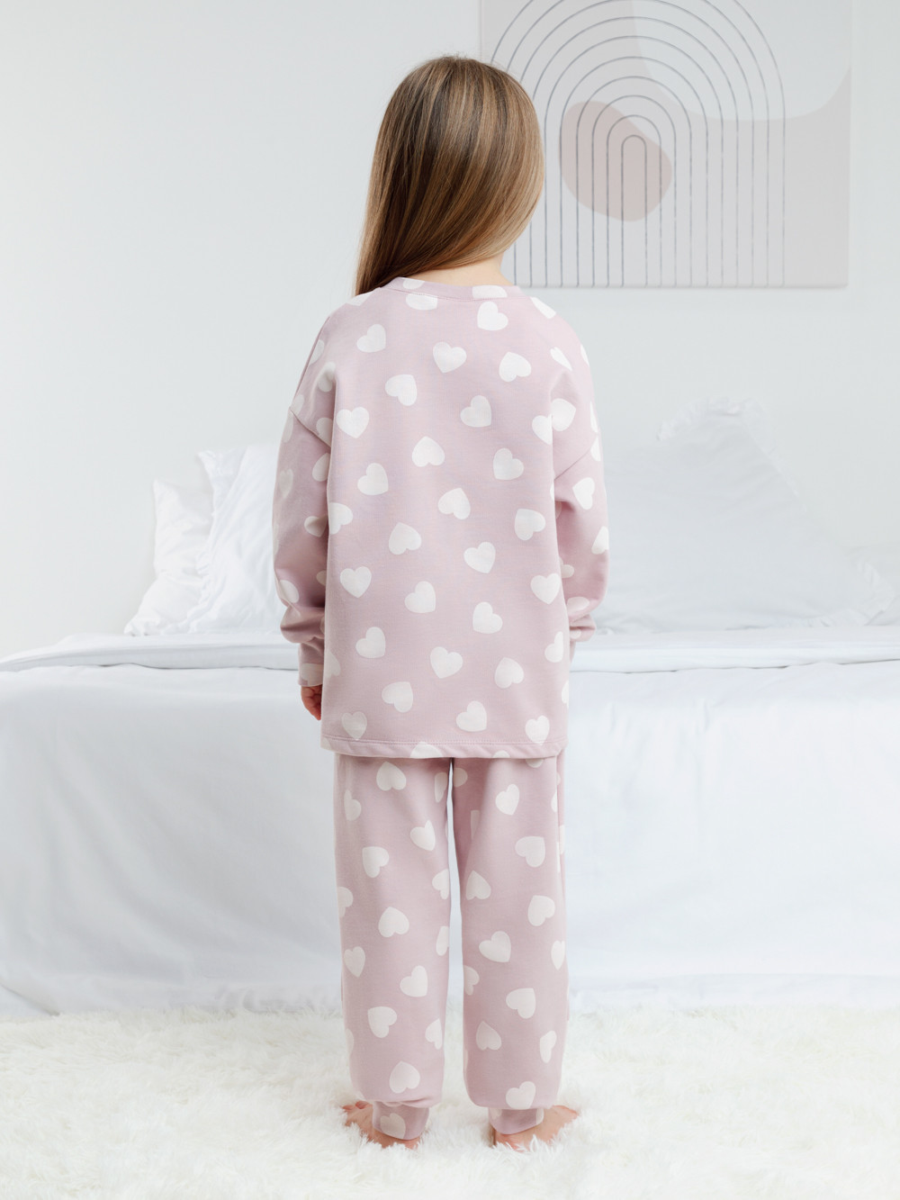 Пижама для девочки, артикул: К 1587, цвет: розовый, фото 5