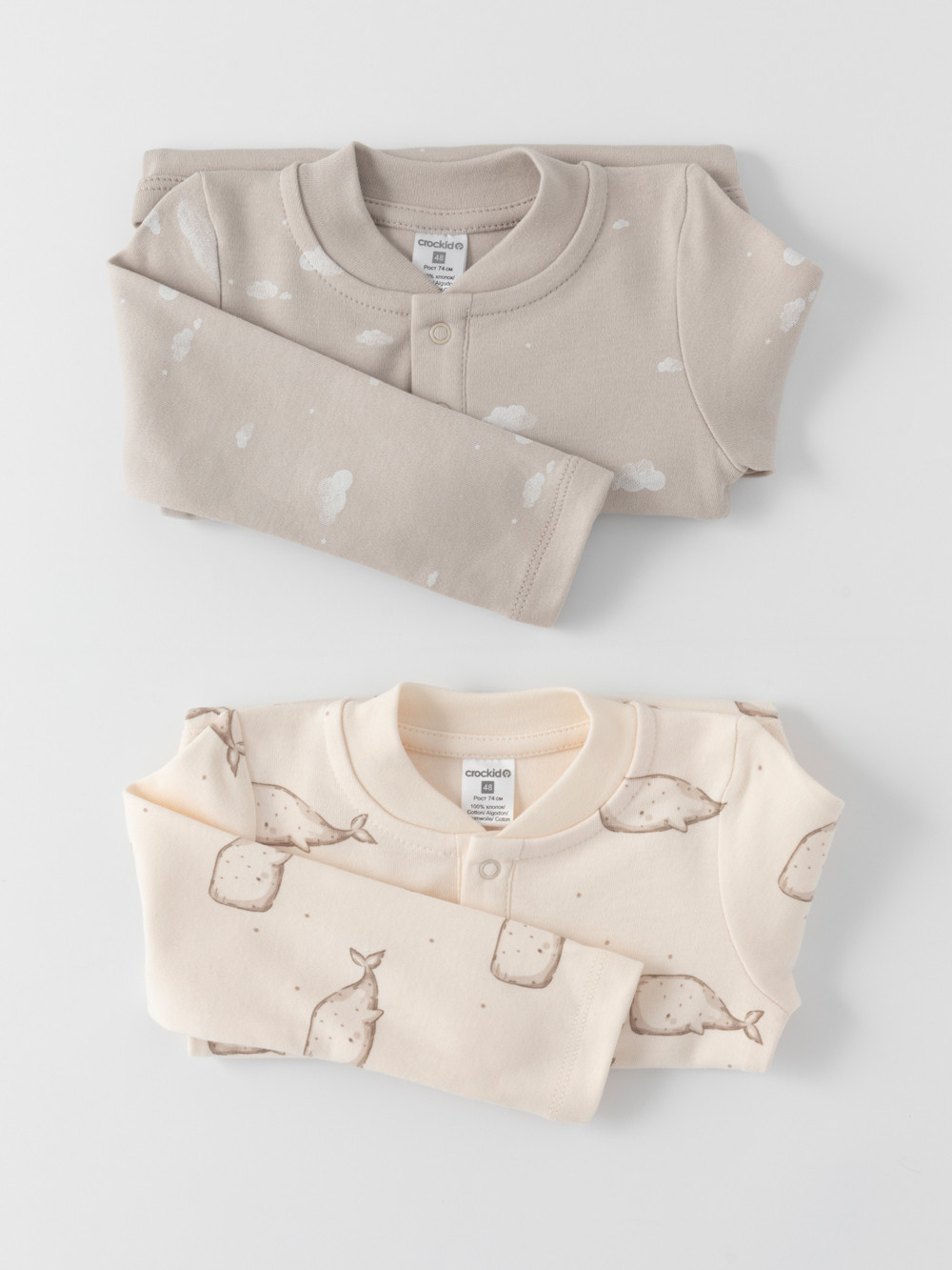 Боди для новорожденных, артикул: К 6542-2уп, цвет: светло-бежевый, фото 5