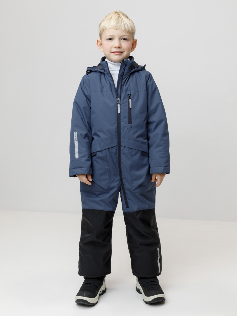 Комбинезоны утепленные для мальчика, артикул: ВК 60137/3 ГР, цвет: синий, фото 6