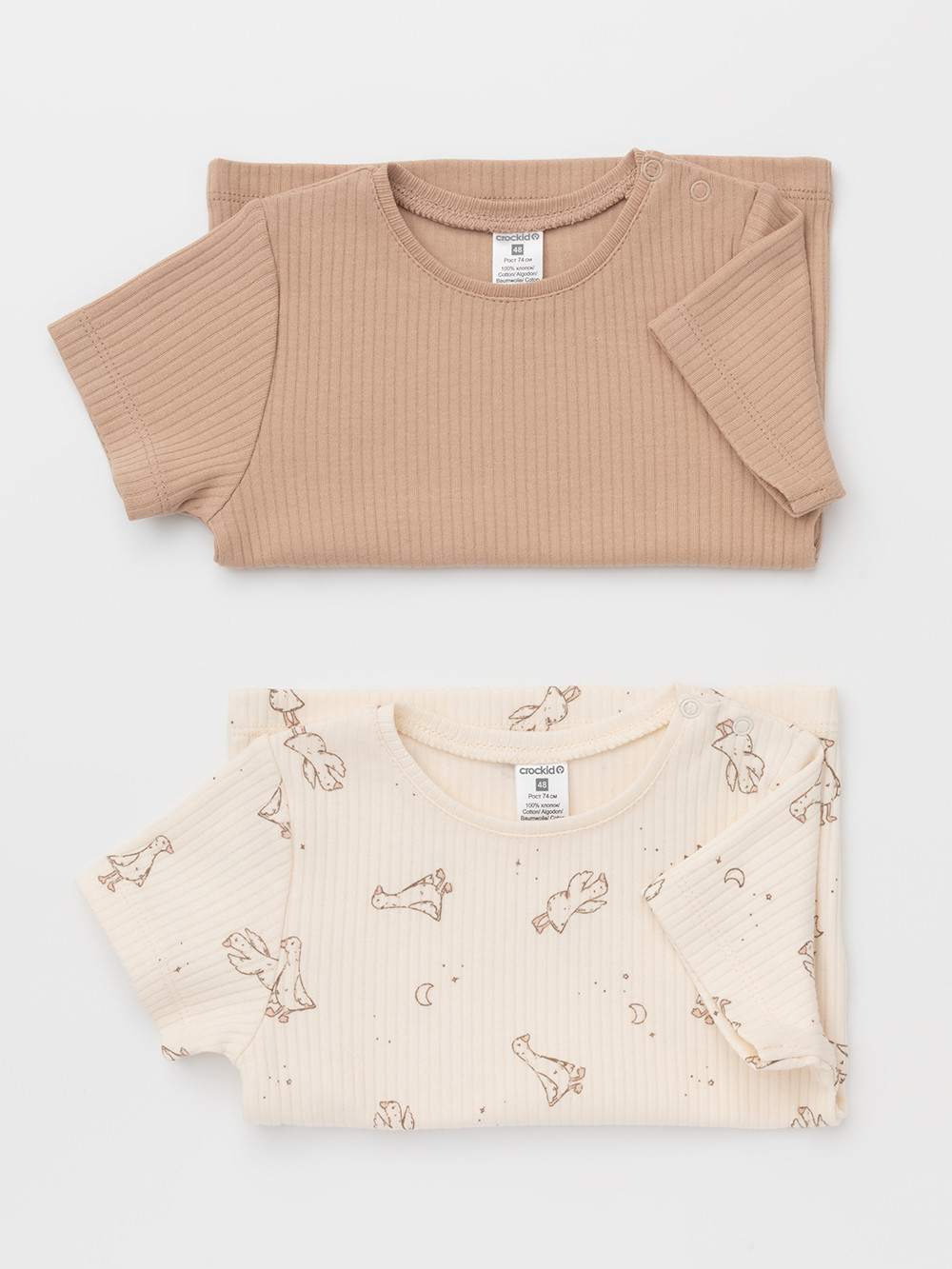 Футболка для новорожденных, артикул: К 302521-2уп, цвет: сахар, фото 6