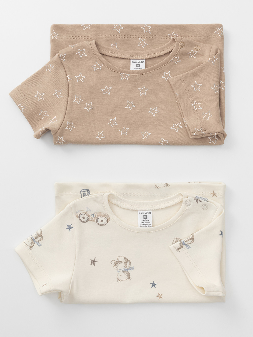 Футболка для новорожденных, артикул: К 301156-2уп, цвет: бежевый, фото 6