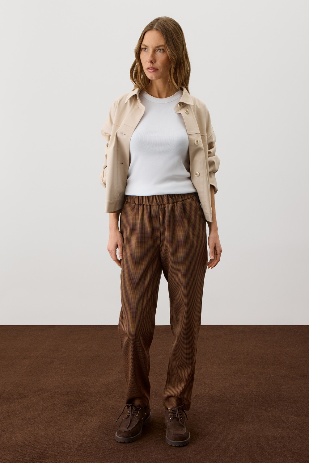 Брюки женские для мам, артикул: ЕТ 40022, цвет: коричневый, фото 6