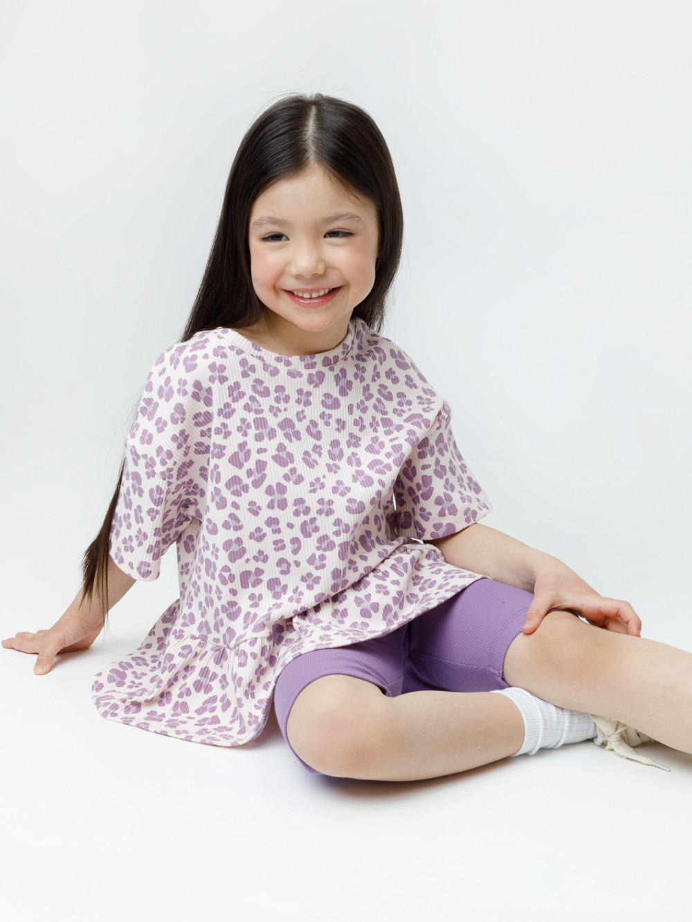 Велосипедки для девочки, артикул: КР 400556, цвет: фиолетовый, фото 6