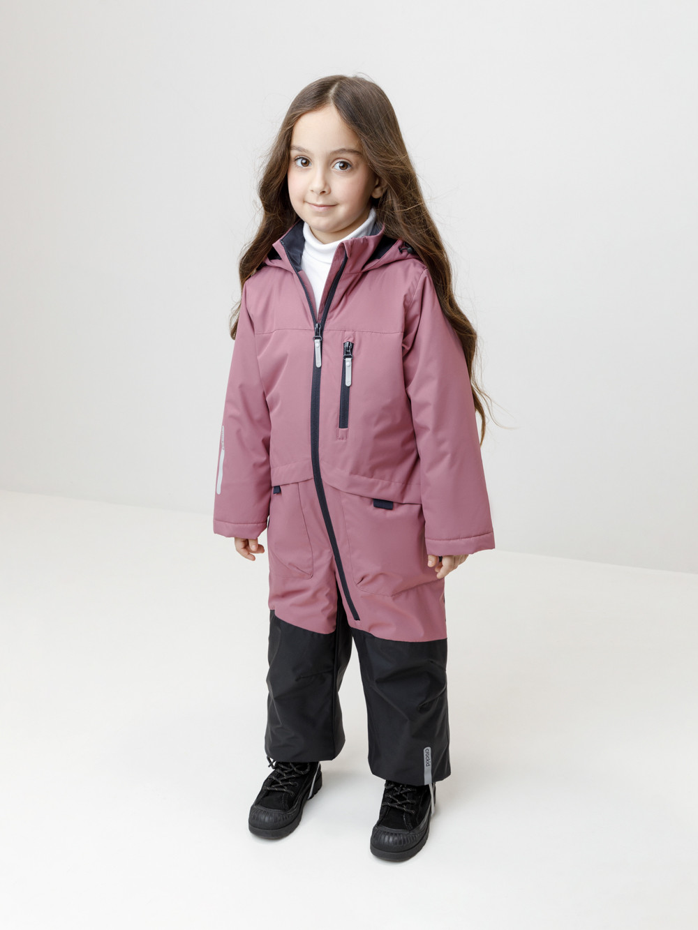 Комбинезоны утепленные для девочки, артикул: ВК 60137/1 ГР, цвет: бордовый, фото 6