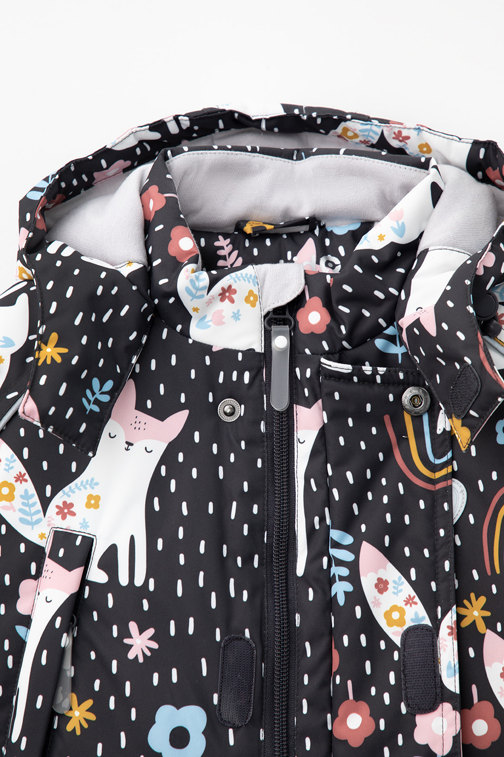 Комбинезоны утепленные для девочки, артикул: ВКП 60032/н/29 Ал, цвет: темно-серый, фото 6