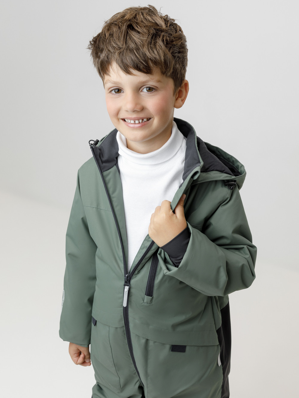 Комбинезоны утепленные для мальчика, артикул: ВК 60137/2 ГР, цвет: зеленый, фото 6