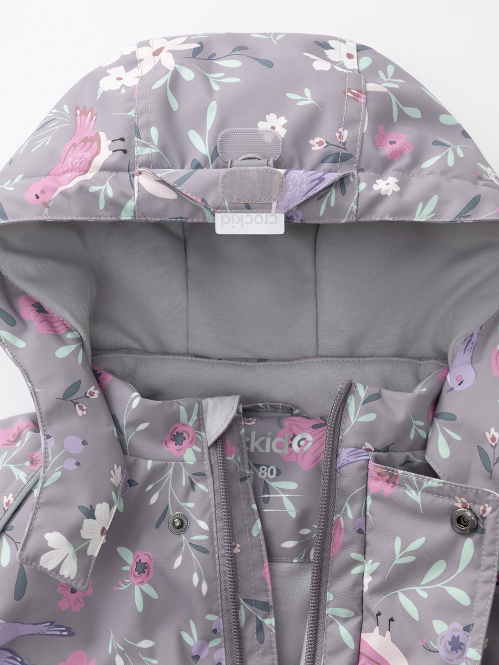 Комбинезоны утепленные для девочки, артикул: ВК 60085/н/2 Ал, цвет: серый, фото 7