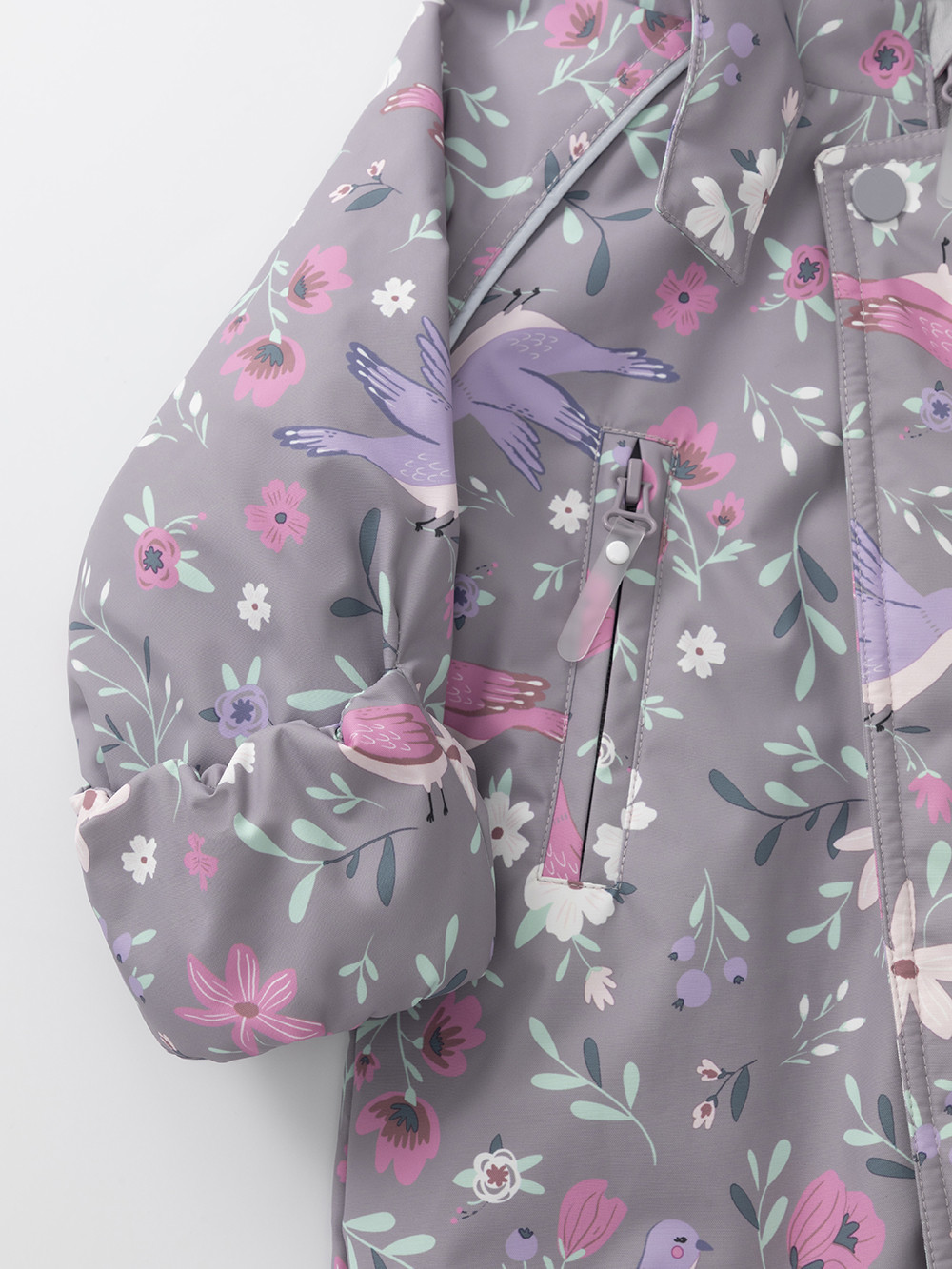 Комбинезоны утепленные для девочки, артикул: ВК 60085/н/2 Ал, цвет: серый, фото 8