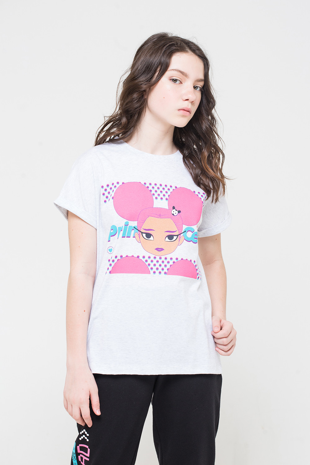 Футболки подростковые для девочки, артикул: КБ 301175, цвет: светло-серый5