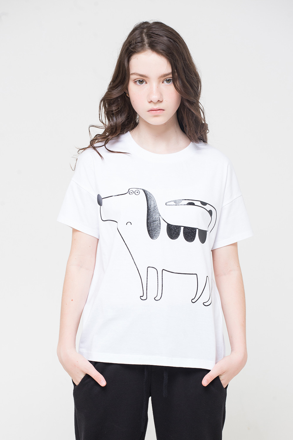 Футболки подростковые для девочки, артикул: КБ 301204, цвет: белый