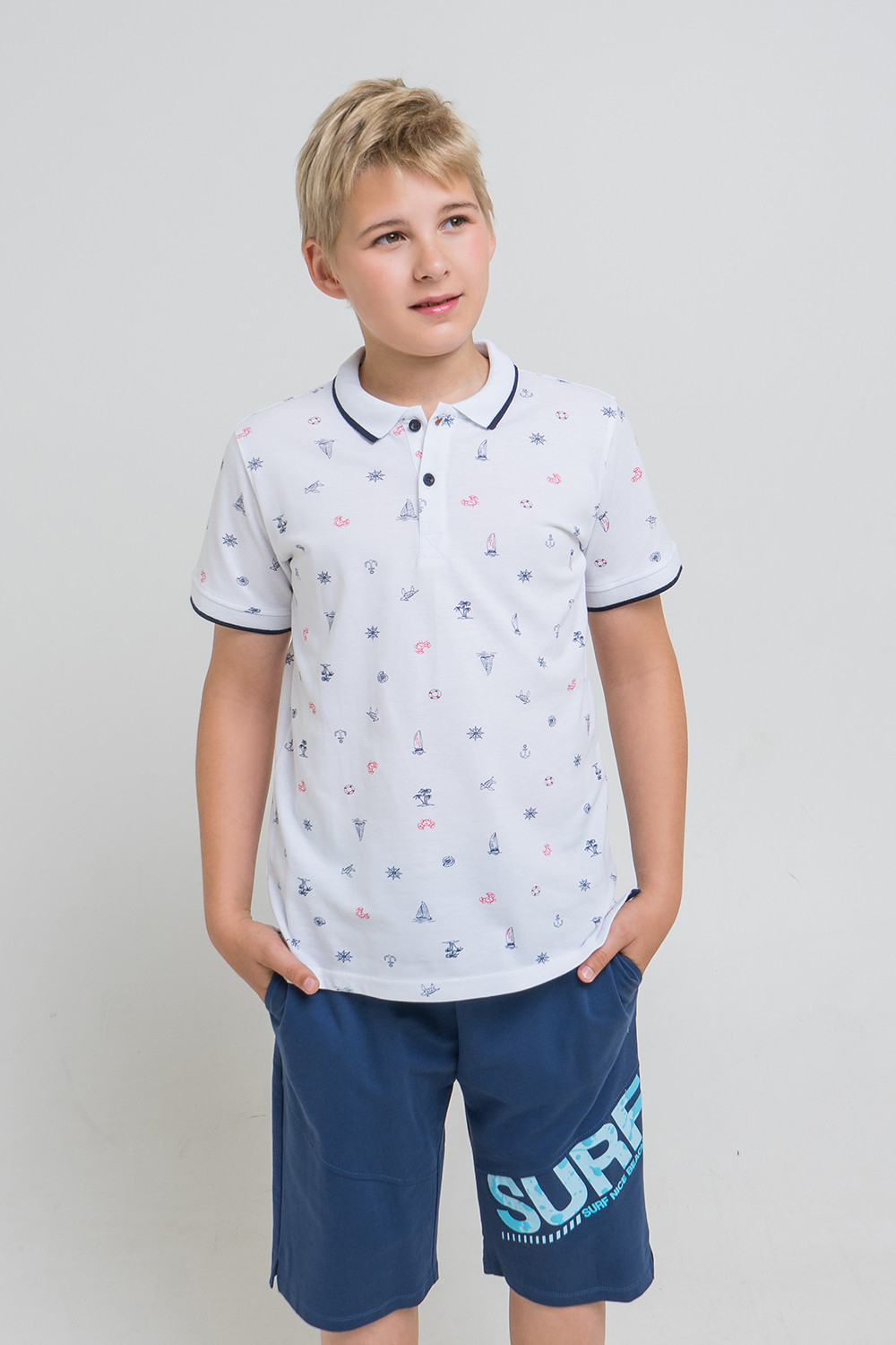 Футболки подростковые для мальчика, артикул: КБ 301373, цвет: белый