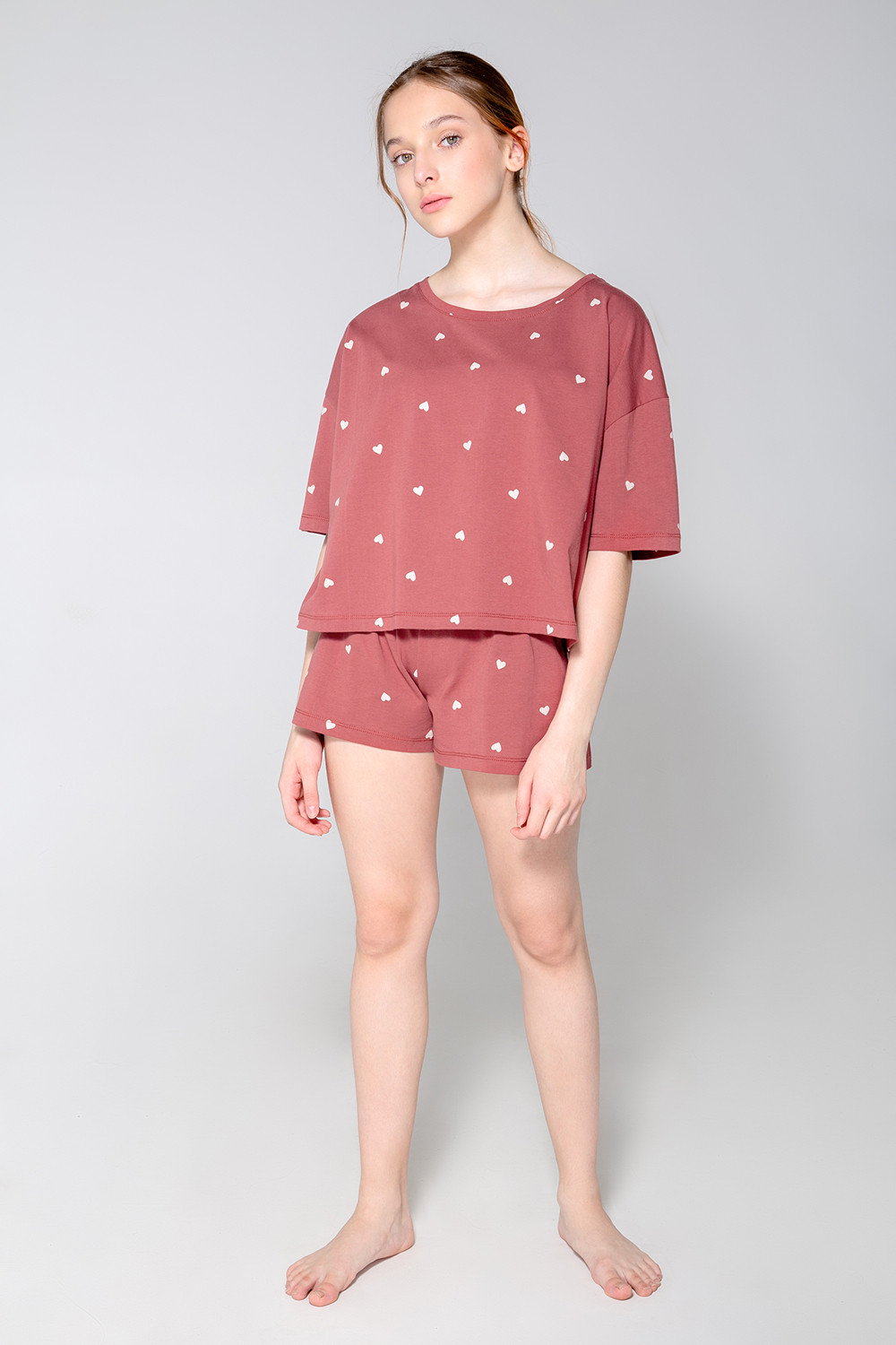 Пижамы для девочки, артикул: КБ 2803, цвет: коричневый