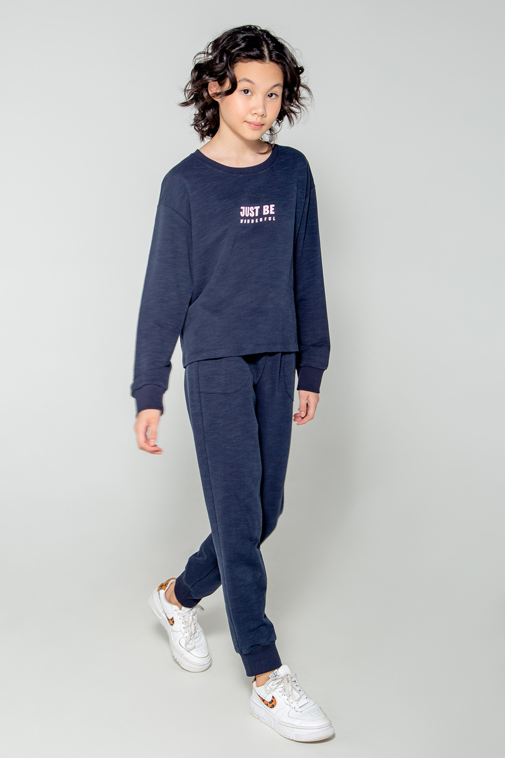 Комплекты для девочки, артикул: КБ 2884, цвет: темно-синий