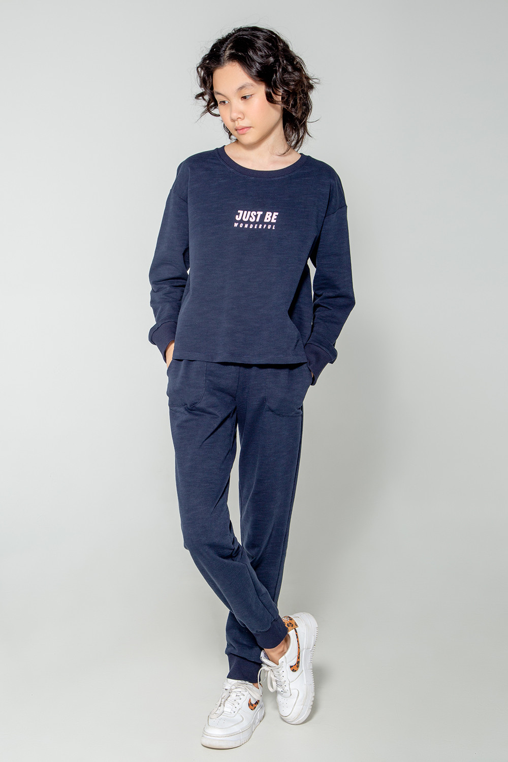 Комплекты для девочки, артикул: КБ 2884, цвет: темно-синий, фото 3