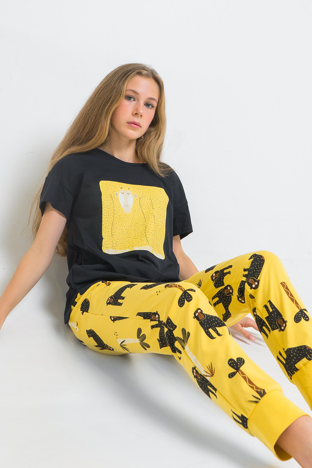 Пижамы для девочки, артикул: КБ 2768, цвет: черный3, фото 4