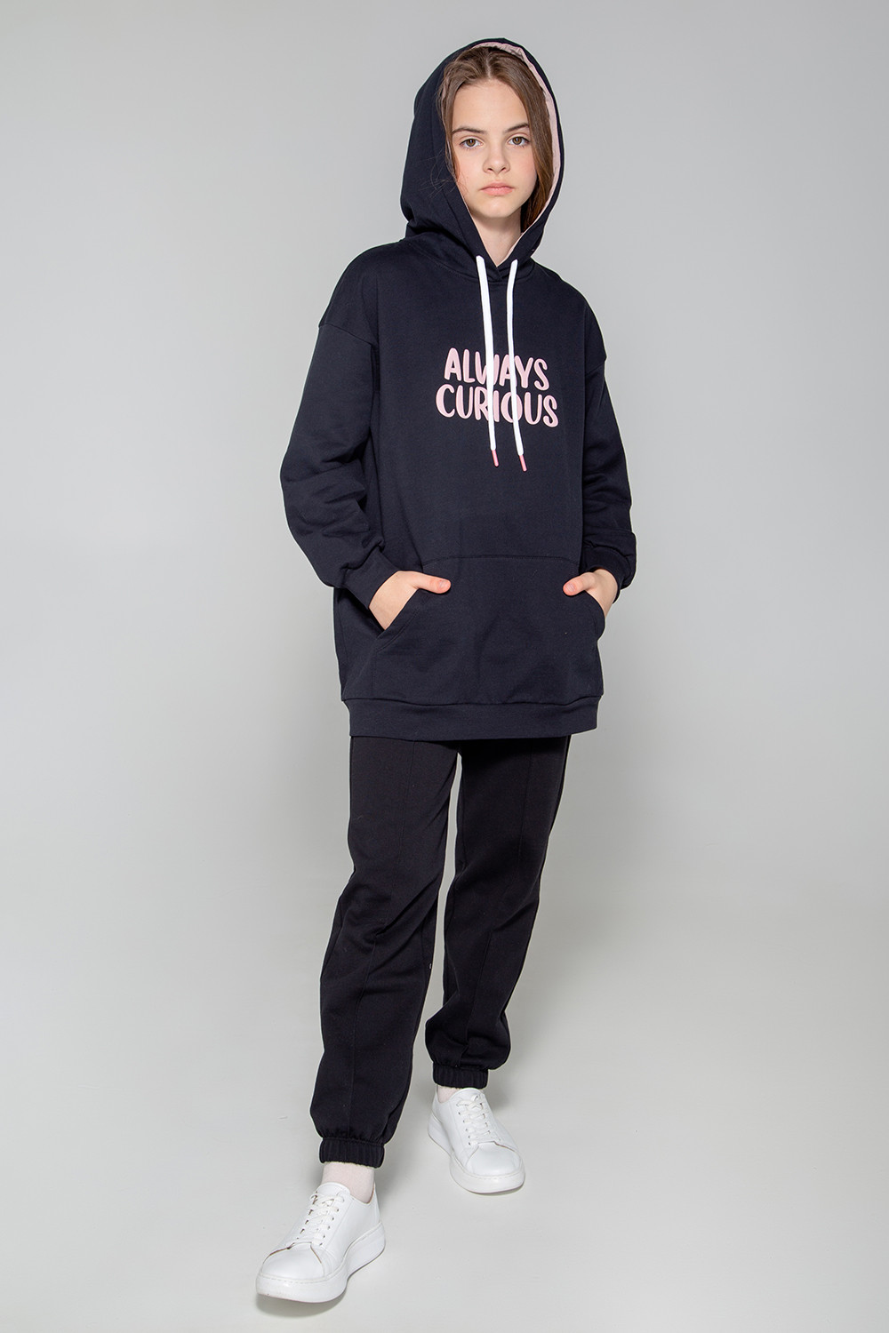 Брюки подростковые для девочки, артикул: КБ 400479, цвет: черный3, фото 4