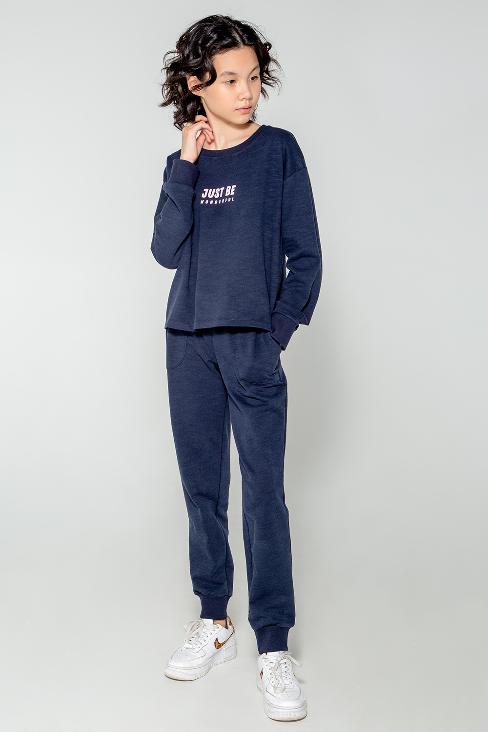 Комплекты для девочки, артикул: КБ 2884, цвет: темно-синий, фото 4