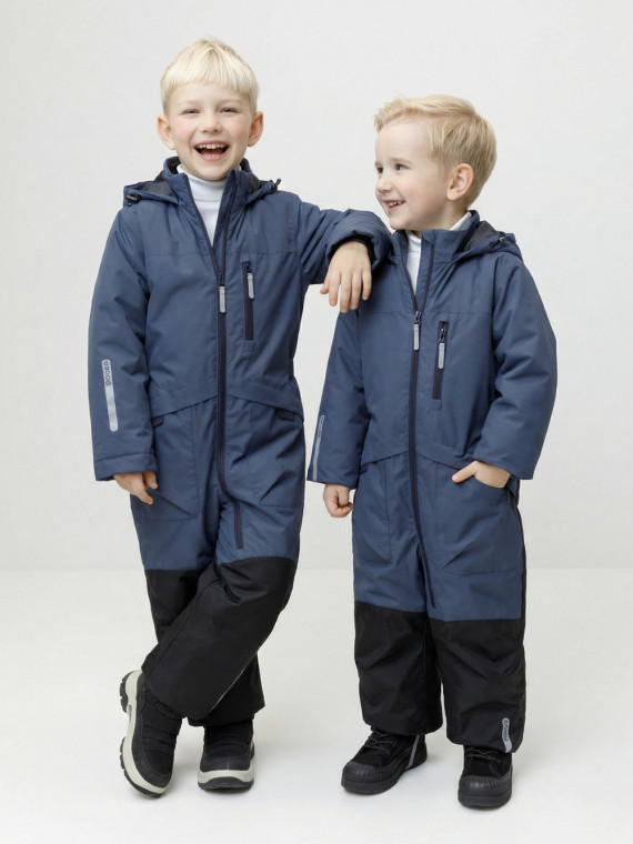 

Растущий комбинезон для мальчика, демисезон для мальчиков CROCKID, ВК 60137/3 ГР, цвет - синий, Растущий комбинезон для мальчика, демисезон