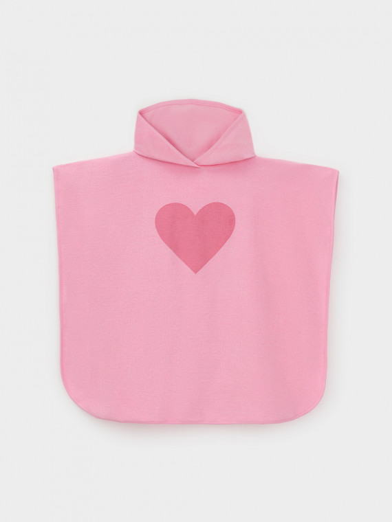 Пончо-полотенце махровое из натурального хлопка для новорожденных CROCKID К 8535 цвет - розовый 1439₽