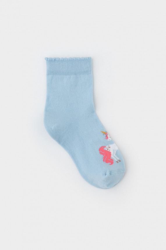 

Носки для девочки для девочек CROCKID, К 9683/4 АТ, цвет - голубой, Носки для девочки