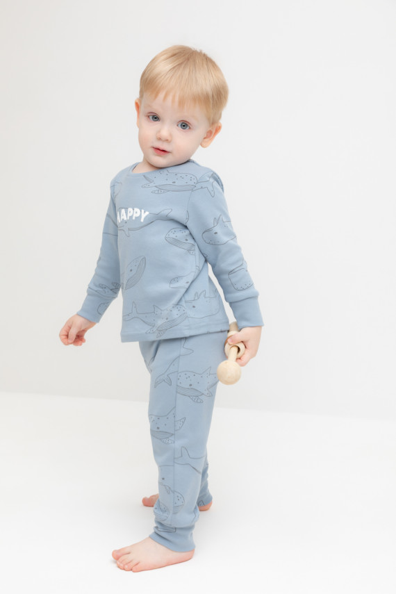 

Пижама для мальчиков CROCKID, К 1621, цвет - синий, Пижама