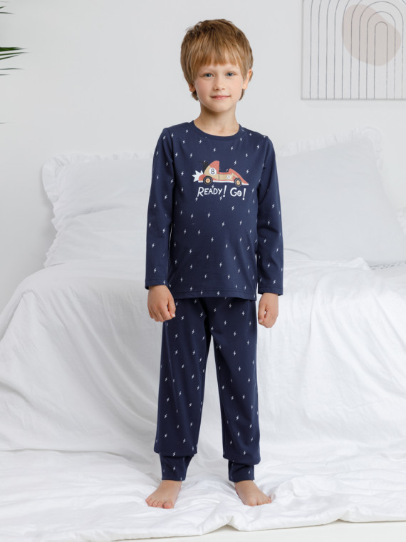 

Пижама для мальчиков CROCKID, К 1637, цвет - синий, Пижама