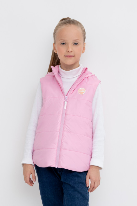 Жилет с капюшоном для девочки для девочек CROCKID ВК 350151 ГР цвет - розовый 2099₽