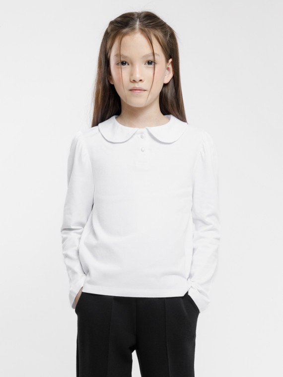 

Блузка для девочек CROCKID, МП 303101, цвет - белый, Блузка
