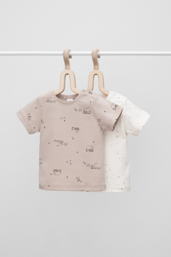 Футболка для новорожденных CROCKID К 302522-2уп цвет - светло-бежевый 649₽