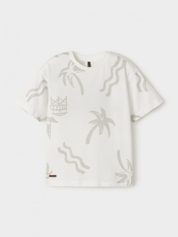 

Футболка для мальчиков CROCKID, КР 302584, цвет - сахар, Футболка