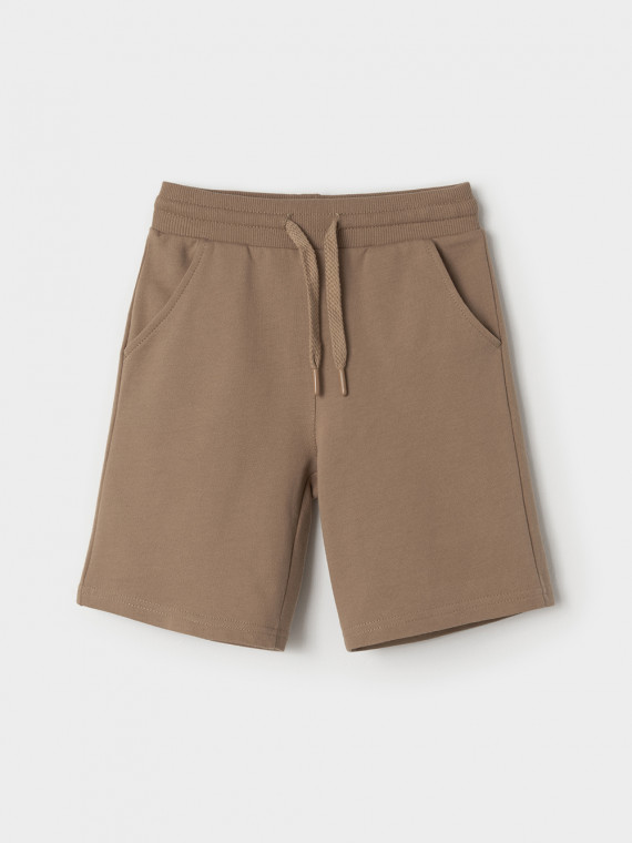 

Шорты из натурального хлопка для мальчика для мальчиков CROCKID, КР 400637, цвет - коричневый, Шорты из натурального хлопка для мальчика