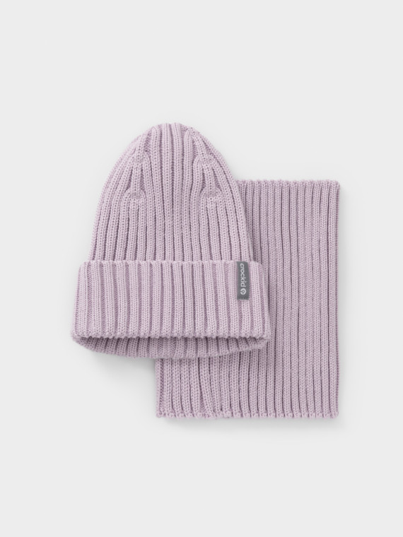 

Комплект вязаный для девочек CROCKID, КВ 22021, цвет - фиолетовый, Комплект вязаный