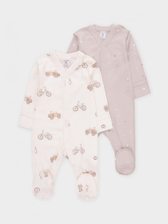 Комбинезон для новорожденных CROCKID К 6025-2уп цвет - светло-бежевый 1799₽