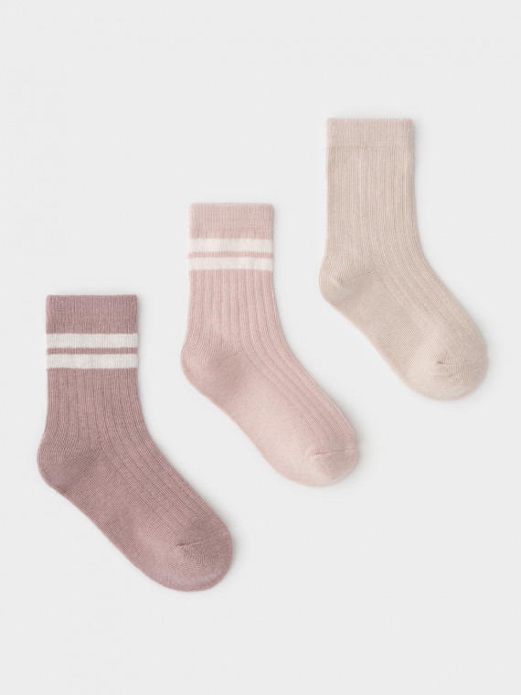 

Носки для девочки, в комплекте 3 пары для девочек CROCKID, К 9703-3/1 ФВ, цвет - розовый, Носки для девочки, в комплекте 3 пары