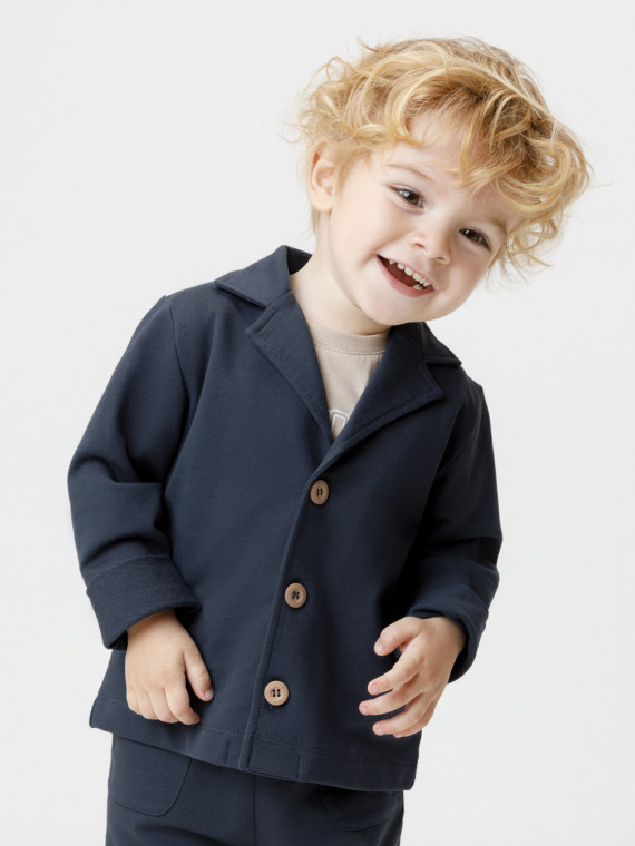 

Жакет для мальчиков CROCKID, КР 302021, цвет - темно-синий, Жакет