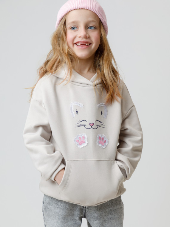 

Худи для девочек CROCKID, КР 302857, цвет - бежевый, Худи